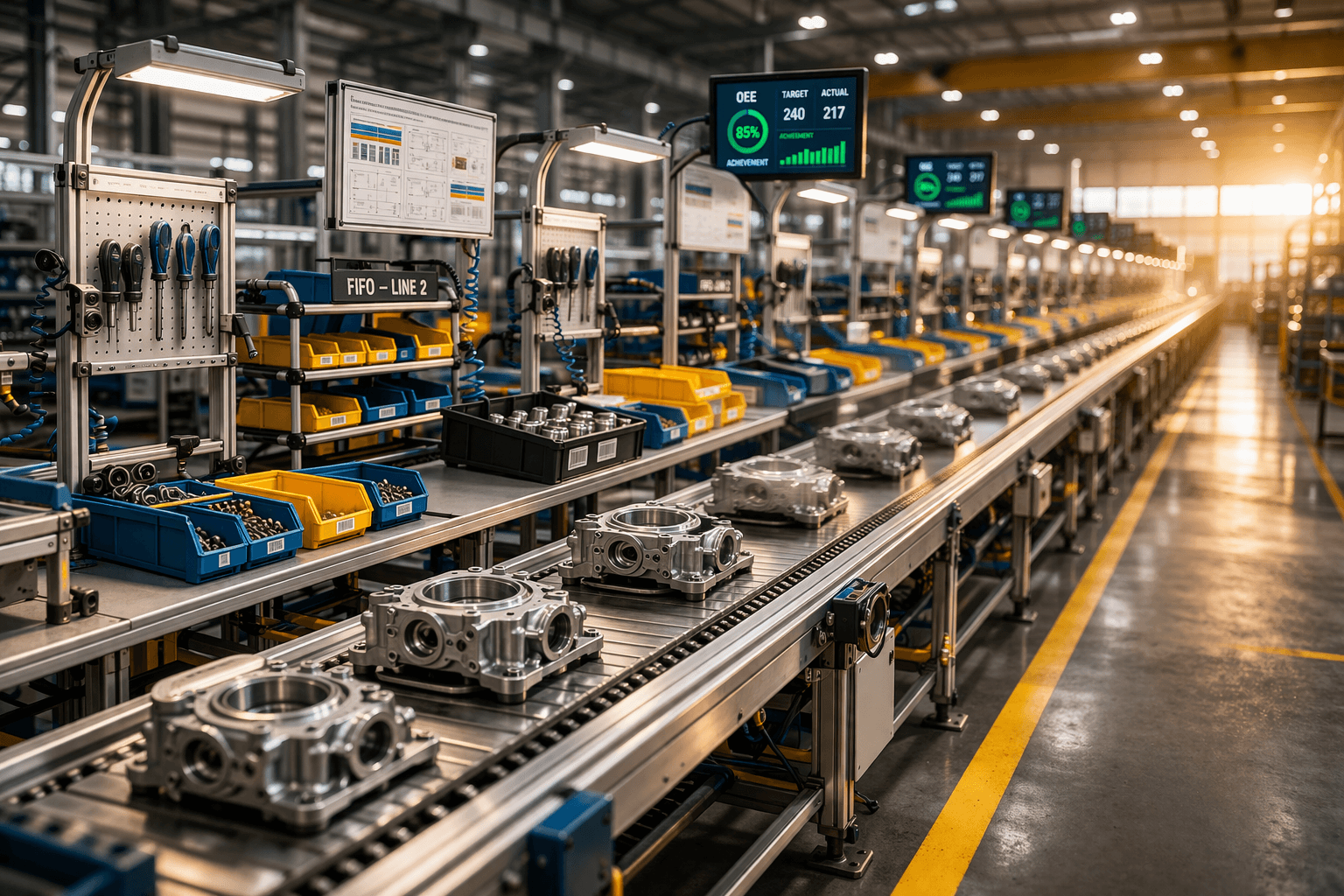 Structured manufacturing floor